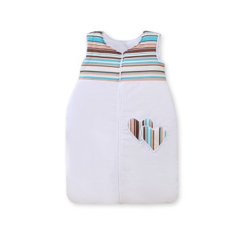 Sleeping bag- Hanging hearts brown strips