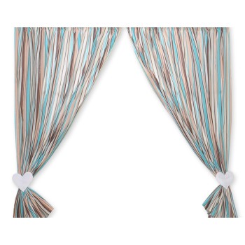 Curtains for baby room- Hanging Hearts brown strips