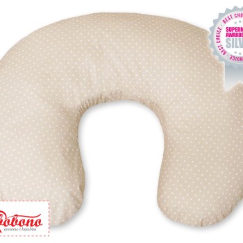 Μαξιλάρι Θηλασμού - Hanging hearts white polka dots on beige