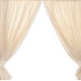 Curtains for baby room- Hanging Hearts white polka dots on beige