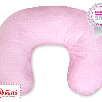 Μαξιλάρι Θηλασμού - Hanging hearts white polka dots on pink