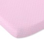 Sheet made of cotton 140x70cm white polka dots on pink