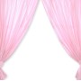 Curtains for baby room- Hanging Hearts white polka dots on pink