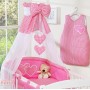 Κουνουπιέρα από Chiffon - Hanging Hearts dark pink checkered