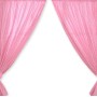 Curtains for baby room- Hanging Hearts white dark pink checkered