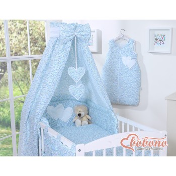 Κουνουπιέρα Υφασμάτινη - Hanging Hearts blue flowers