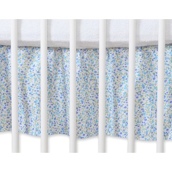 Dust Ruffle-Masking flounce 120x60cm- Hanging Hearts blue flowers