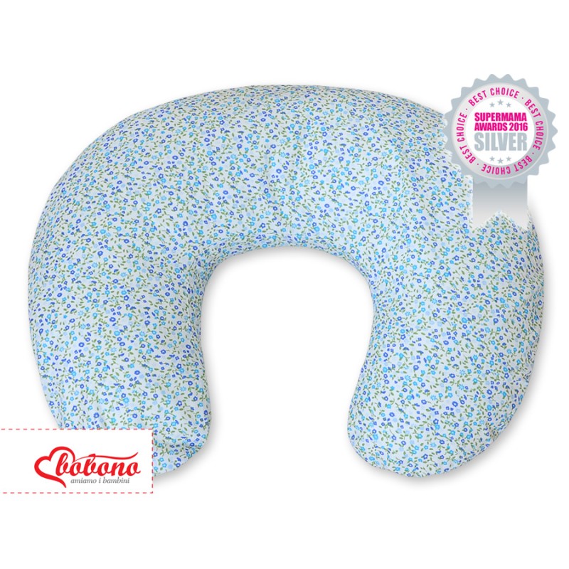 Poszewka na rogala serduszka łączka niebieska