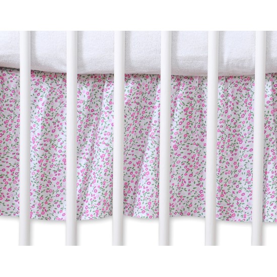Dust Ruffle-Masking flounce 120x60cm- Hanging Hearts pink flowers Dust Ruffle-Masking flounce 120x60cm- Hanging Hearts pink flowers