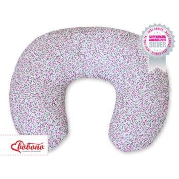 Poszewka na rogala serduszka łączka różowa