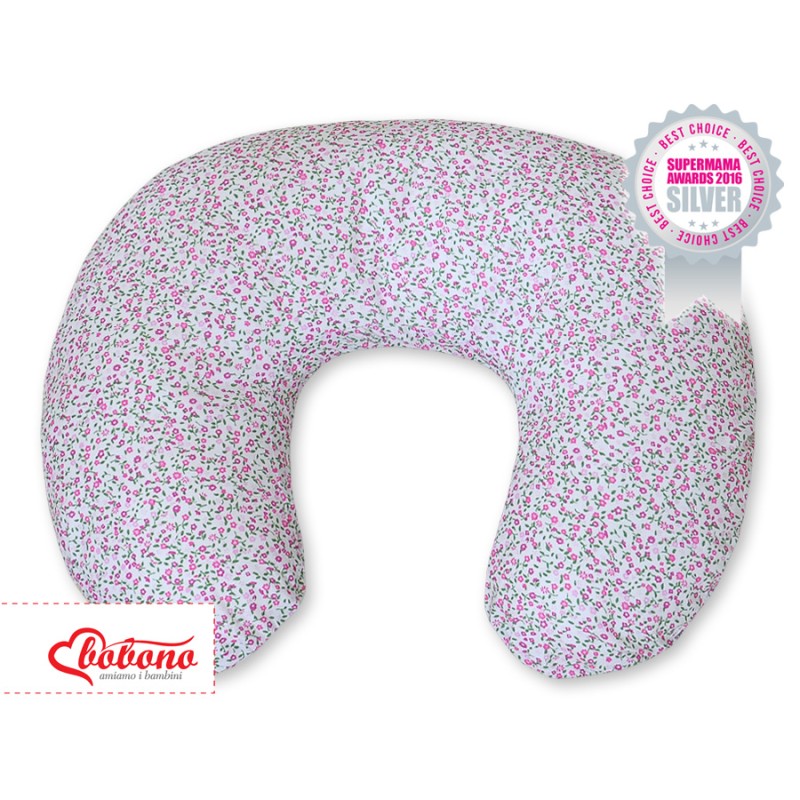 Poszewka na rogala serduszka łączka różowa