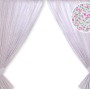 Curtains for baby room- Hanging Hearts pink flowers
