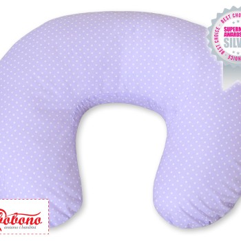 Μαξιλάρι Θηλασμού - Hanging hearts white polka dots on lilac
