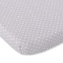 Sheet made of cotton 120x60cm white polka dots on grey