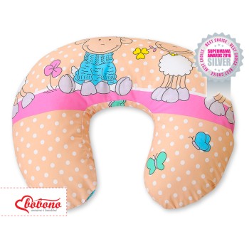Feeding pillow - Basic Sheeps rosa-beige