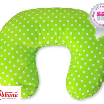 Μαξιλάρι Θηλασμού - Hanging hearts white dots on green