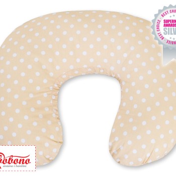 Μαξιλάρι Θηλασμού - Hanging hearts white dots on beige