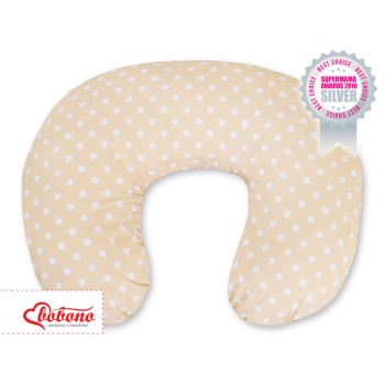 Μαξιλάρι Θηλασμού - Hanging hearts white dots on beige