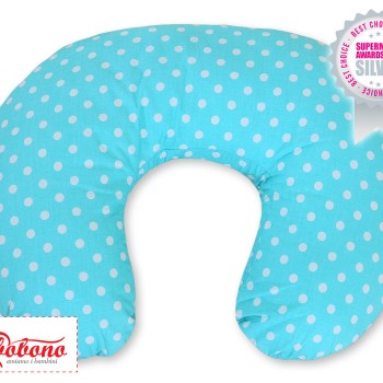 Μαξιλάρι Θηλασμού - Hanging hearts white dots on turquoise