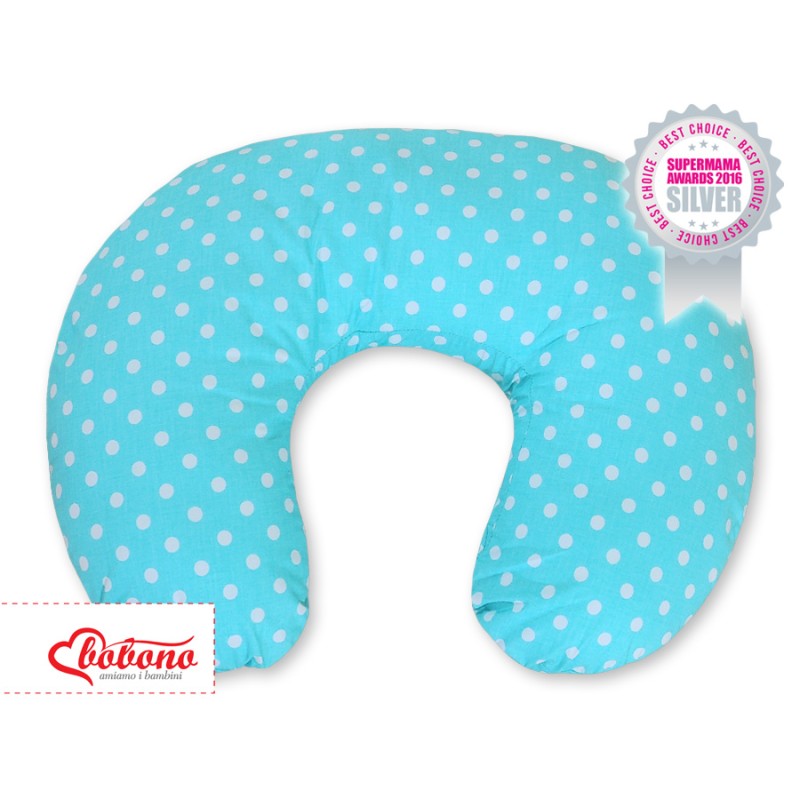 Μαξιλάρι Θηλασμού - Hanging hearts white dots on turquoise