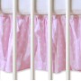 Dust Ruffle-Masking flounce 140x70cm- Hanging Hearts white dots on pink
