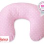Feeding pillow- Hanging hearts white dots on pink