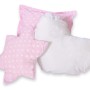 Διακοσμητικά Μαξιλάρια Σετ 3 τμχ - White dots on pink