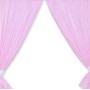 Κουρτίνες Βρεφικού Δωματίου με Τρέσα - Hanging Hearts white dots on pink
