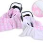 Double-sided car seat blanket for babies - Elephants pink