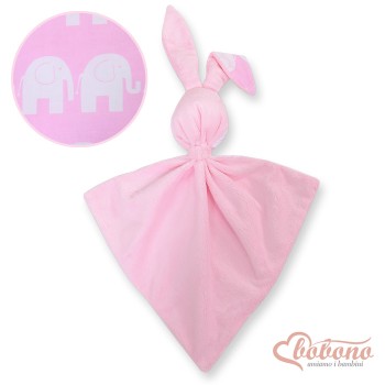 Cuddly rabbit double-sided-Simple pink elephants