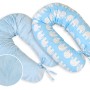 Μαξιλάρι Εγκυμοσύνης LONGER - double-sided-Simple Elephants blue