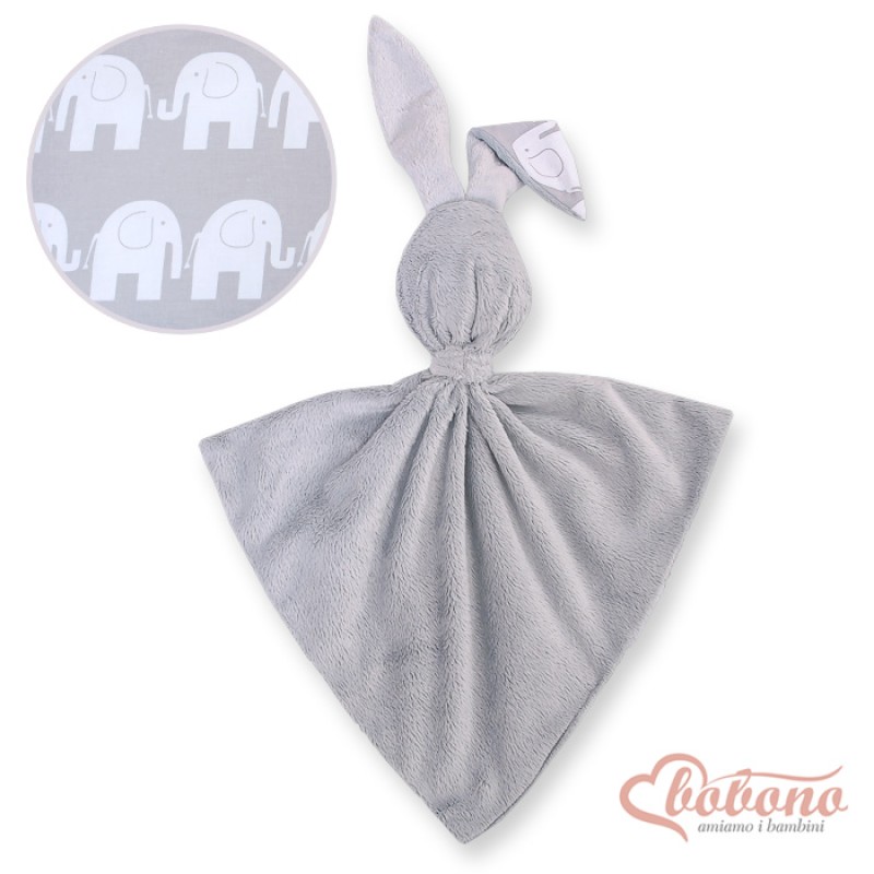 Cuddly rabbit double-sided-Simple gray elephants