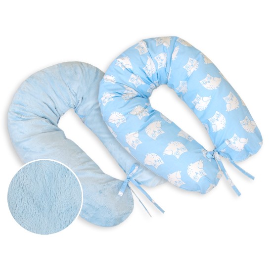 Μαξιλάρι Εγκυμοσύνης LONGER - double-sided-Simple Owls blue Μαξιλάρι Εγκυμοσύνης LONGER - double-sided-Simple Owls blue