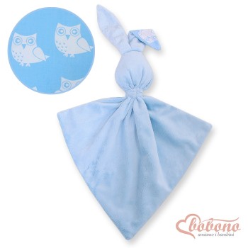 Cuddly rabbit double-sided-Simple blue owls
