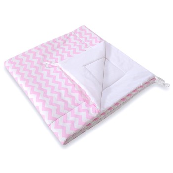 Double-sided teepee playmat- Chevron pink