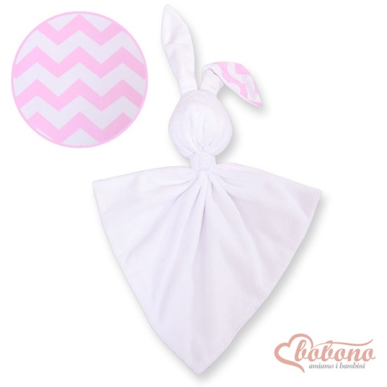 Cuddly rabbit double-sided-Simple chevron pink Cuddly rabbit double-sided-Simple chevron pink