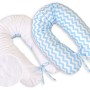 Μαξιλάρι Εγκυμοσύνης LONGER - double-sided-Simple chevron blue-white