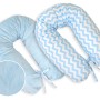 Μαξιλάρι Εγκυμοσύνης LONGER - double-sided-Simple chevron blue