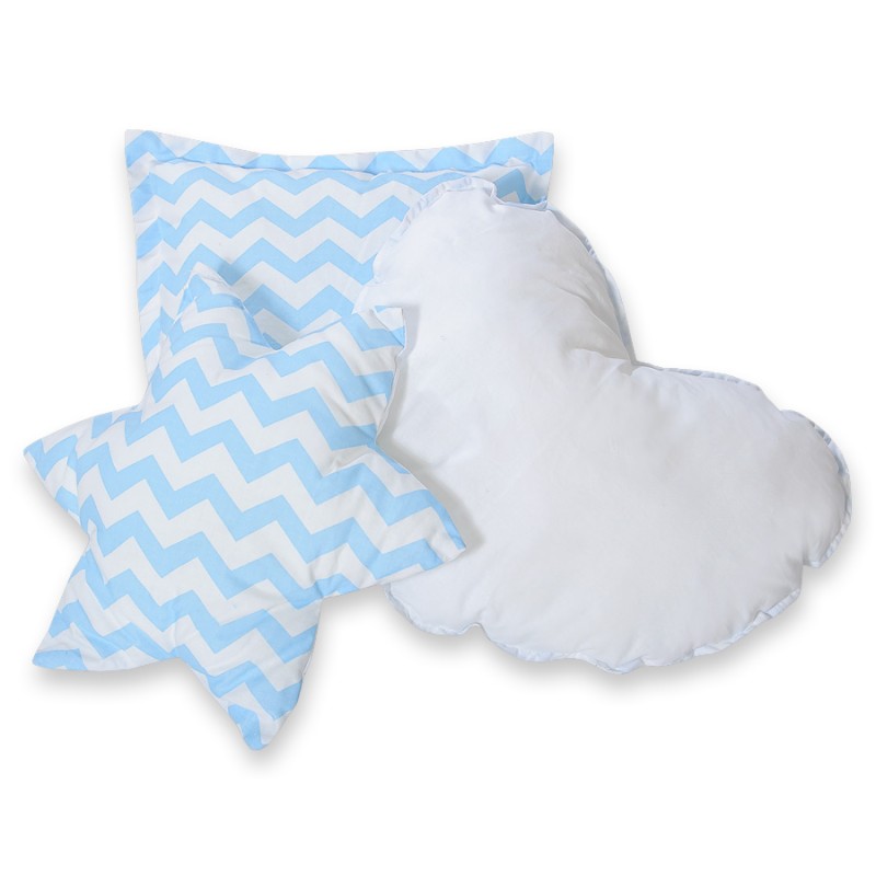 Διακοσμητικά Μαξιλάρια Σετ 3 τμχ -  Chevron blue