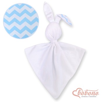 Cuddly rabbit double-sided-Simple chevron blue
