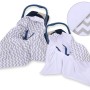 Double-sided car seat blanket- Chevron grey