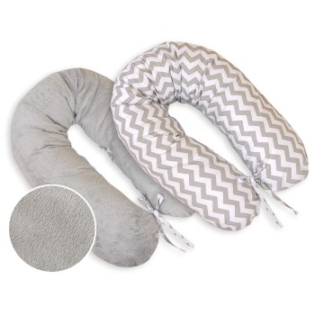 Μαξιλάρι Εγκυμοσύνης LONGER - double-sided-Simple chevron grey