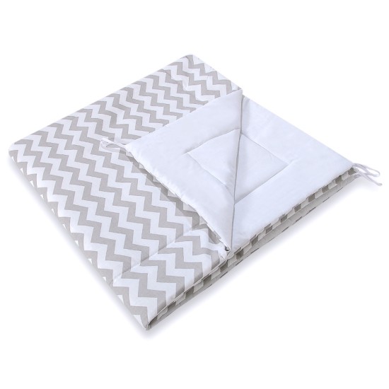 Double-sided teepee playmat- Chevron grey