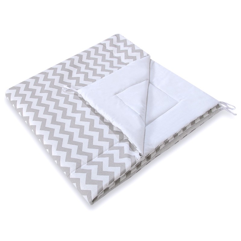 Double-sided teepee playmat- Chevron grey