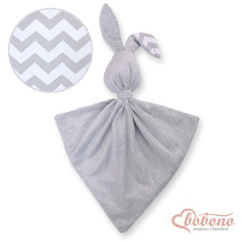 Cuddly rabbit double-sided-Simple chevron gray