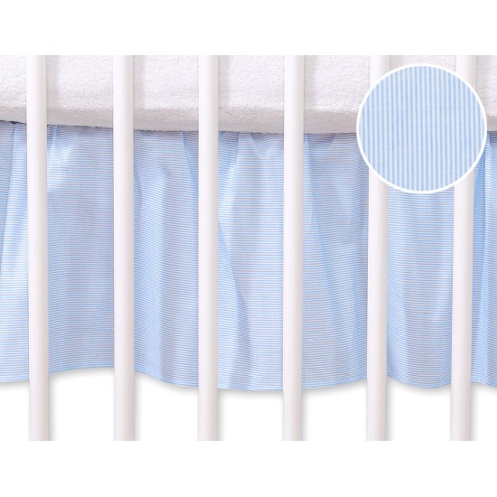 Dust Ruffle-Masking flounce 120x60cm- Hanging Hearts blue strips Dust Ruffle-Masking flounce 120x60cm- Hanging Hearts blue strips