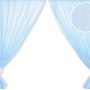 Curtains for baby room- Hanging Hearts blue strips