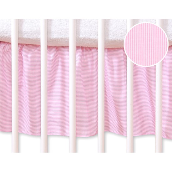 Dust Ruffle-Masking flounce 120x60cm- Hanging Hearts pink strips Dust Ruffle-Masking flounce 120x60cm- Hanging Hearts pink strips