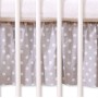 Dust Ruffle-Masking flounce 140x70cm- Hanging Hearts white dots on grey