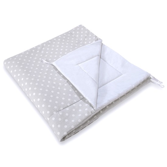 Double-sided teepee playmat- White dots on grey Double-sided teepee playmat- White dots on grey